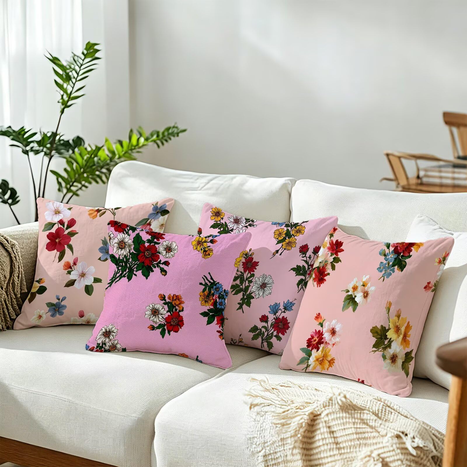 Coussin Exterieur Impermeable Violet, Taie Oreiller 80x80, Cod-751