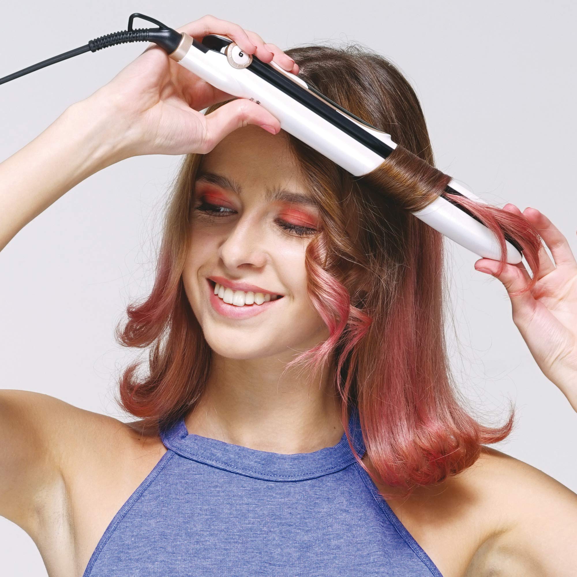 Bellissima Imetec My Pro Creativity Color Shine B22 100 Piastra per Capelli Colorati, Rivestimento in Tessuto per la Protezione dei Capelli, Temperatura Regolabile da 150°C a 230°C