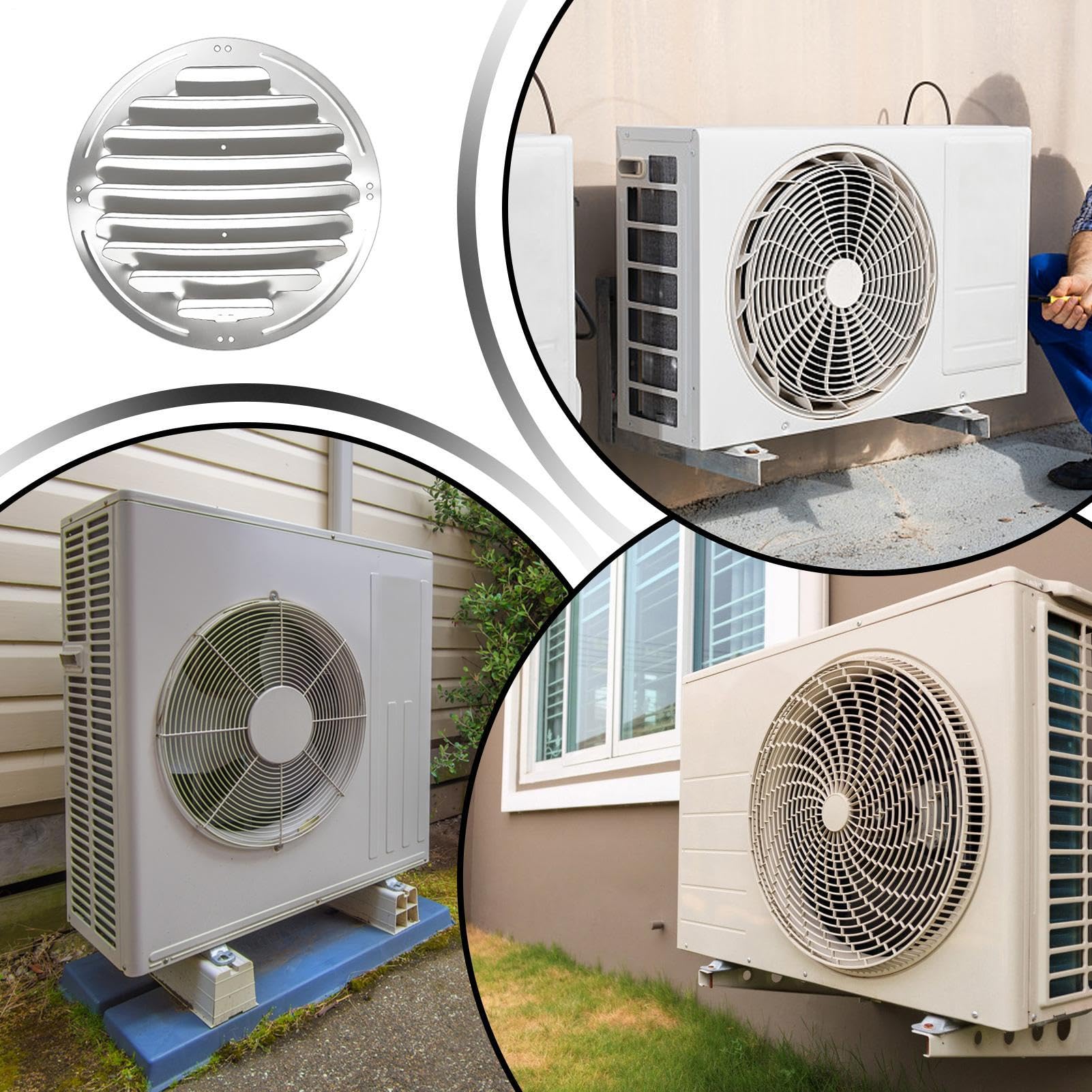 Deflettore Unità Esterna Climatizzatore Schermo Di Scarico A Circolazione | Deflettore Condensatore Split Per Modifica Balcone Cortile Terrazza Casa Abitazione Pompa Di Calore