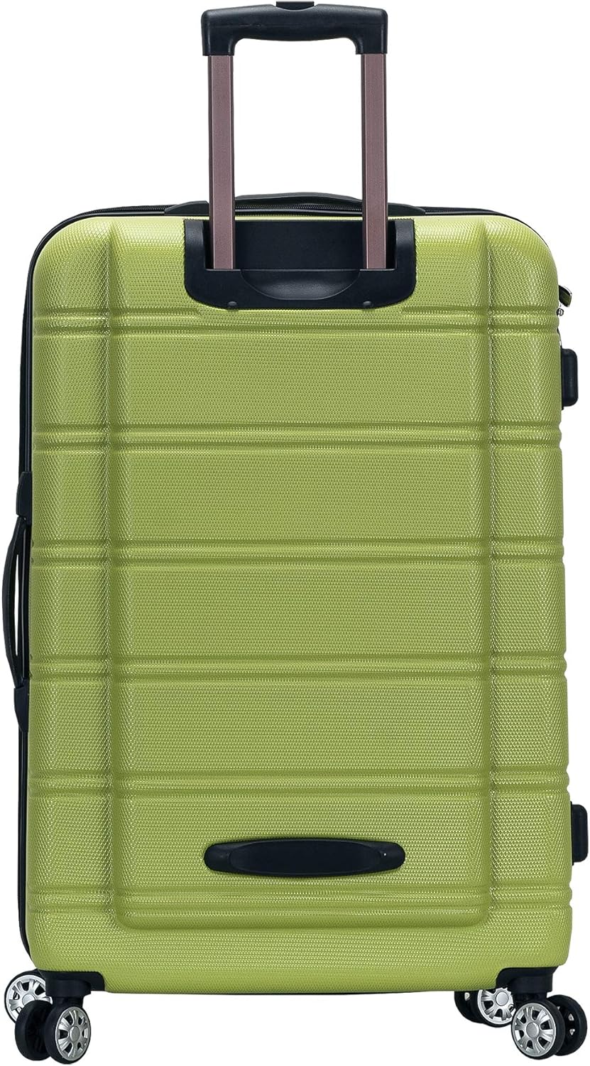 review Rockland Melbourne Hardside Expandable Spinner Wheel Luggage, Lime, 2-Piece Set (20/28)