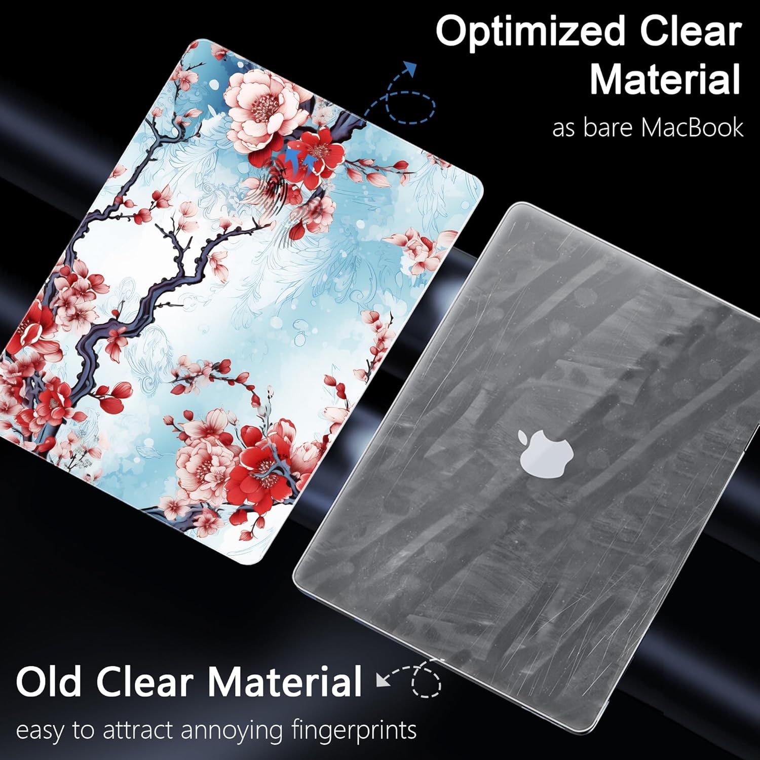 Case for M3 MacBook Pro 16 inch 2023 2021 Release A2991/A2485 A2780 M2 M1 Pro/Max, Hard Shell Case with Keyboard Cover & Screen Film & OTG Adapter & 2 Webcam Covers, Natural Flowers