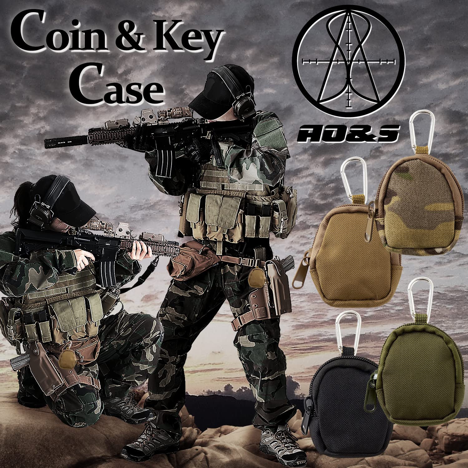 Amazon.co.jp: [AO&S] タクティカル コイン＆キーケース サバゲー コインケース 小銭入れ 小物 (CP迷彩) : ファッション