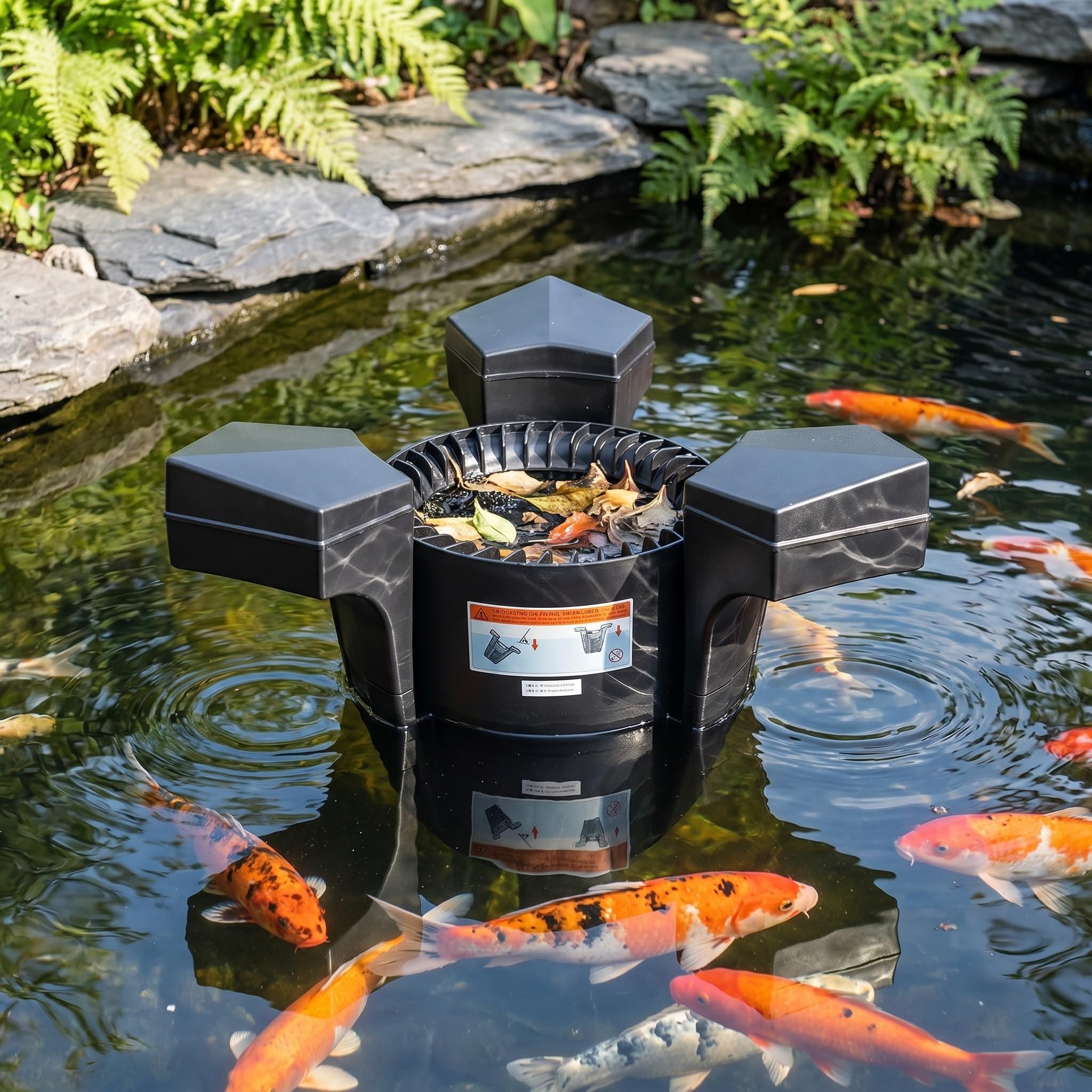 Skimmer Flotante Eficiente para Estanques con Bomba: El Limpiador De Superficie Definitivo para Estanques Y Lagos Exteriores. Incluye Cable De Alimentación para Una Fácil 43w