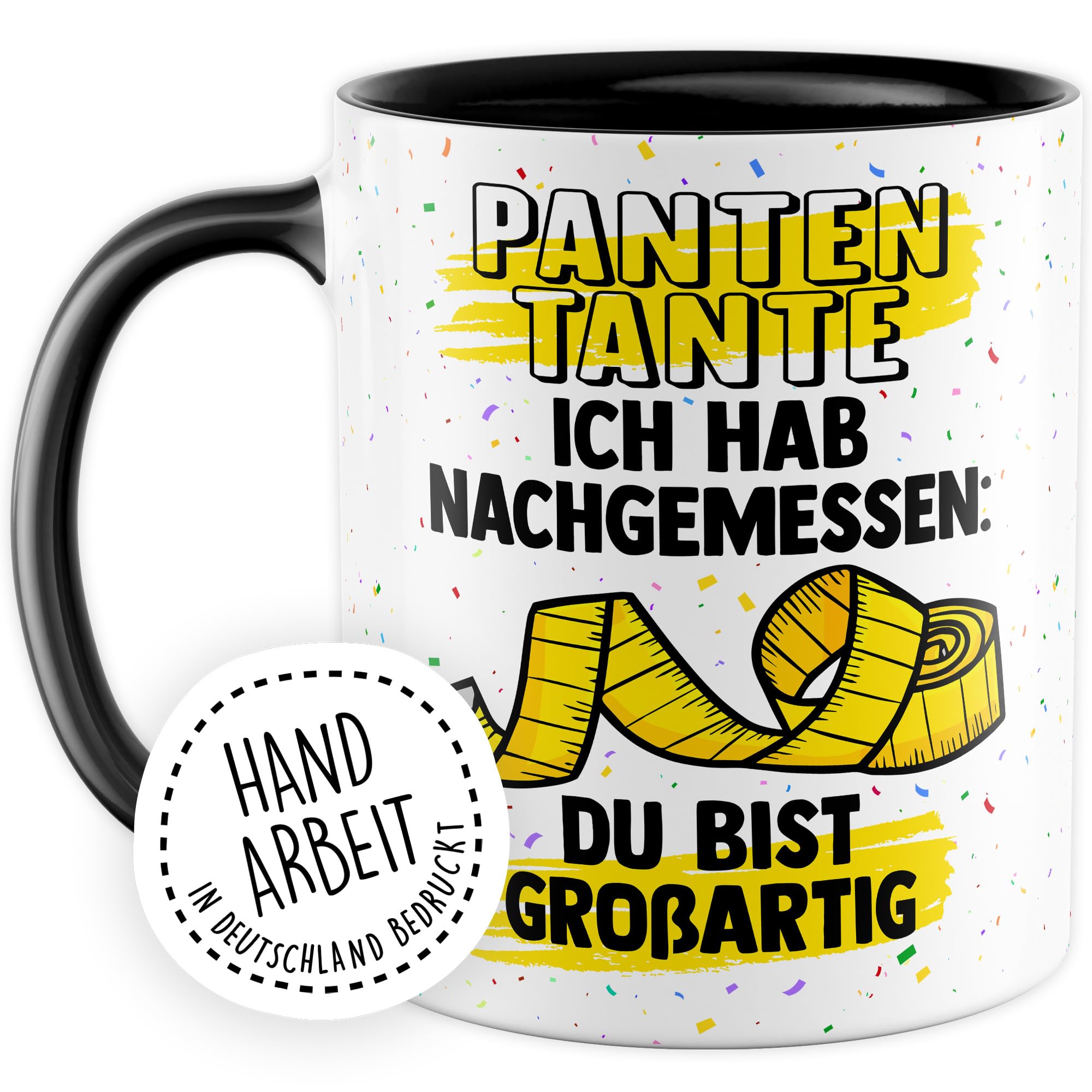 Tazza Per Domanda Di Brevetto "Willst Du Meine Patentante Sein?" - Idea Regalo Per Battesimo E Brevetto (330 Ml)