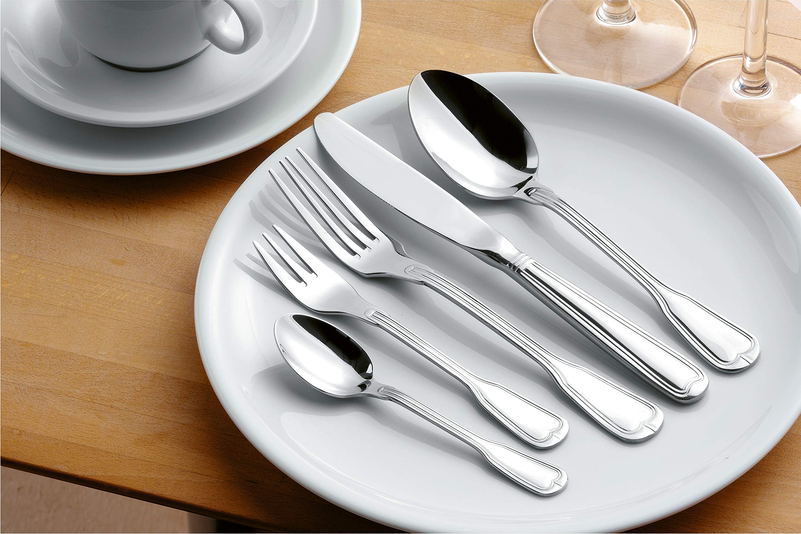 Esmeyer Annabelle 24-teiliges Besteck-Set, Edelstahl 18/10, silberfarben, 1