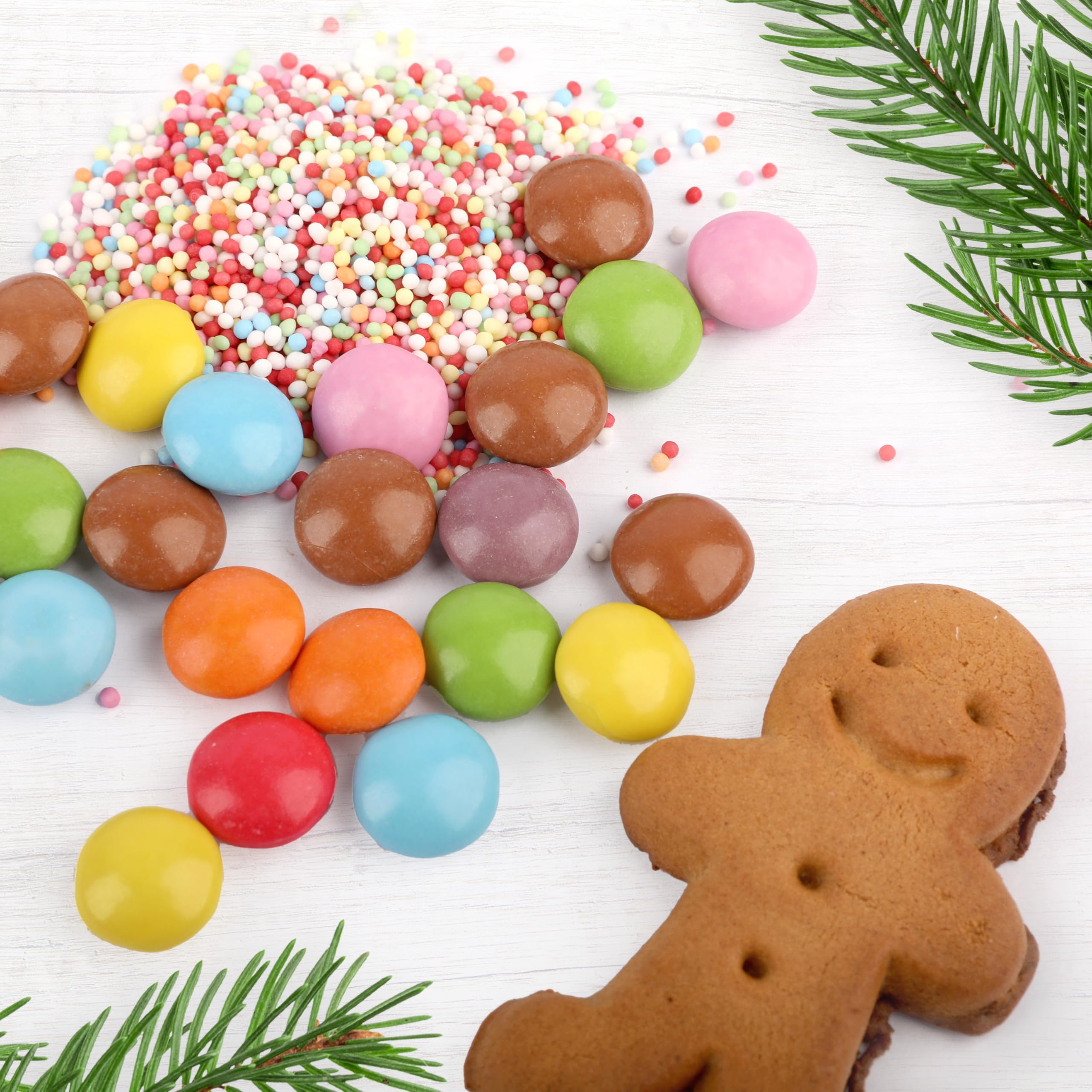 Pertzborn Lebkuchen Zug zum Selberbauen – 450g mit Lokomotive & Wagon – Essbare Weihnachtsdeko mit Schokolinsen und Nonpareilles – Einfache Anleitung für Weihnachtsspaß