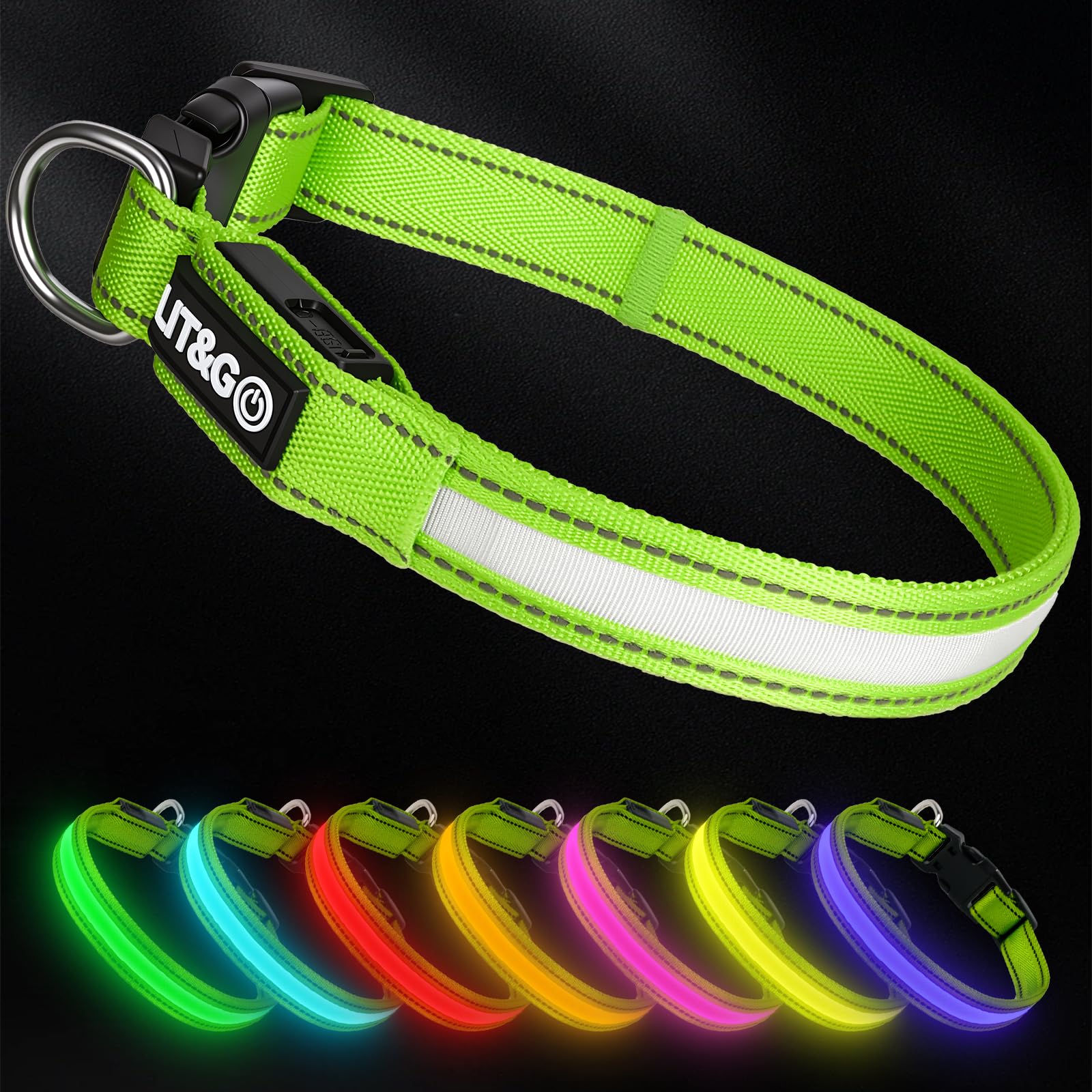 LIT&GO Glow Dog Collar