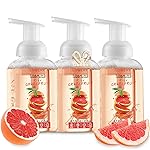 LOVERY Foaming Hand Soap-Pack of 3-Moisturizing Hand Soap with AloeVera & Essential Oils-Alcohol-Free Hand Wash in Honey Almond, PomegranatePeach, Lavender Jasmine Scent-Free Bracelet