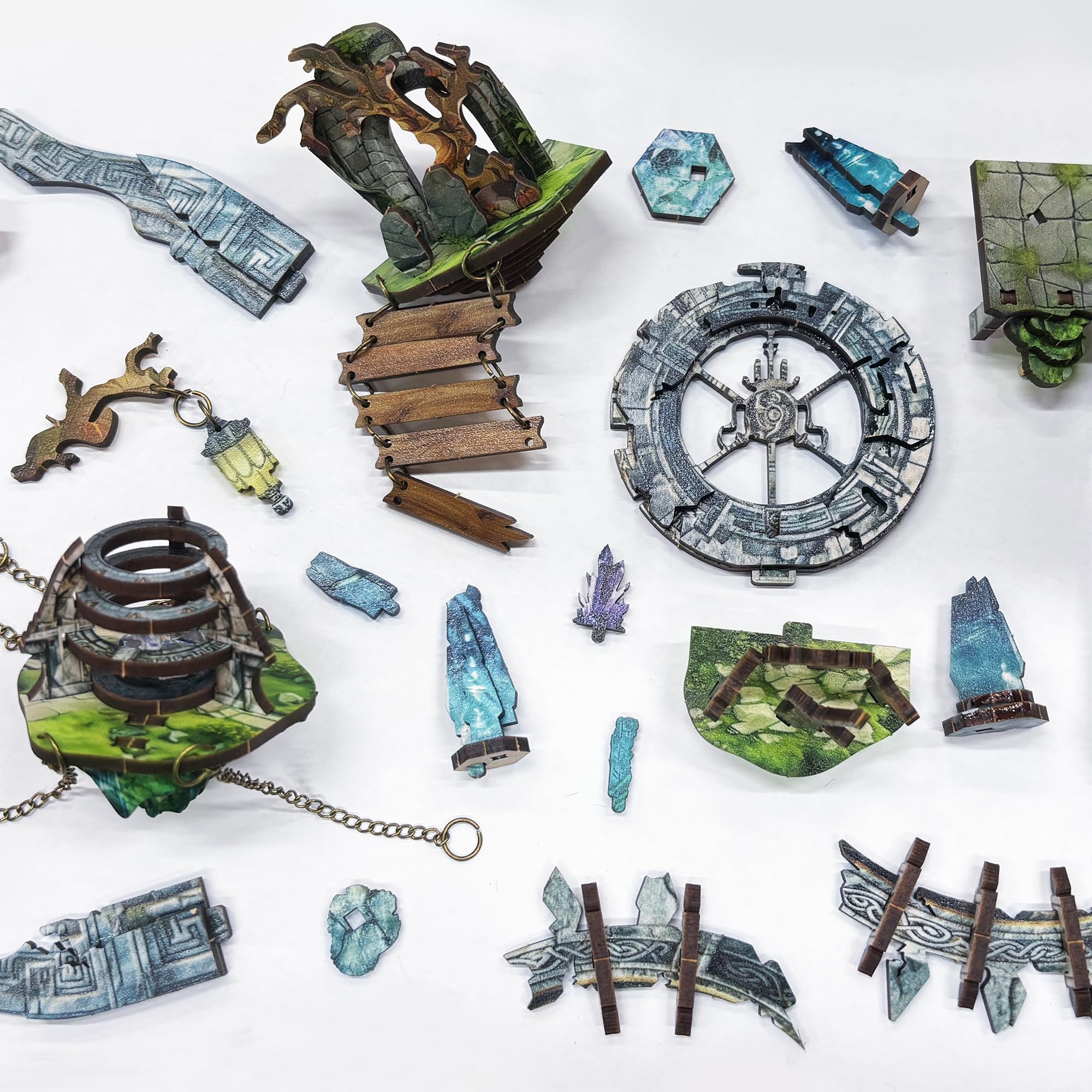 Buchregal-Kit - DIY-Miniaturhaus-Kit für Erwachsene und Jugendliche, 3D-Holzpuzzle-Bücherregaldekoration, Buchnische für Erwachsene - Verlorene Ruinen (SQ-30)