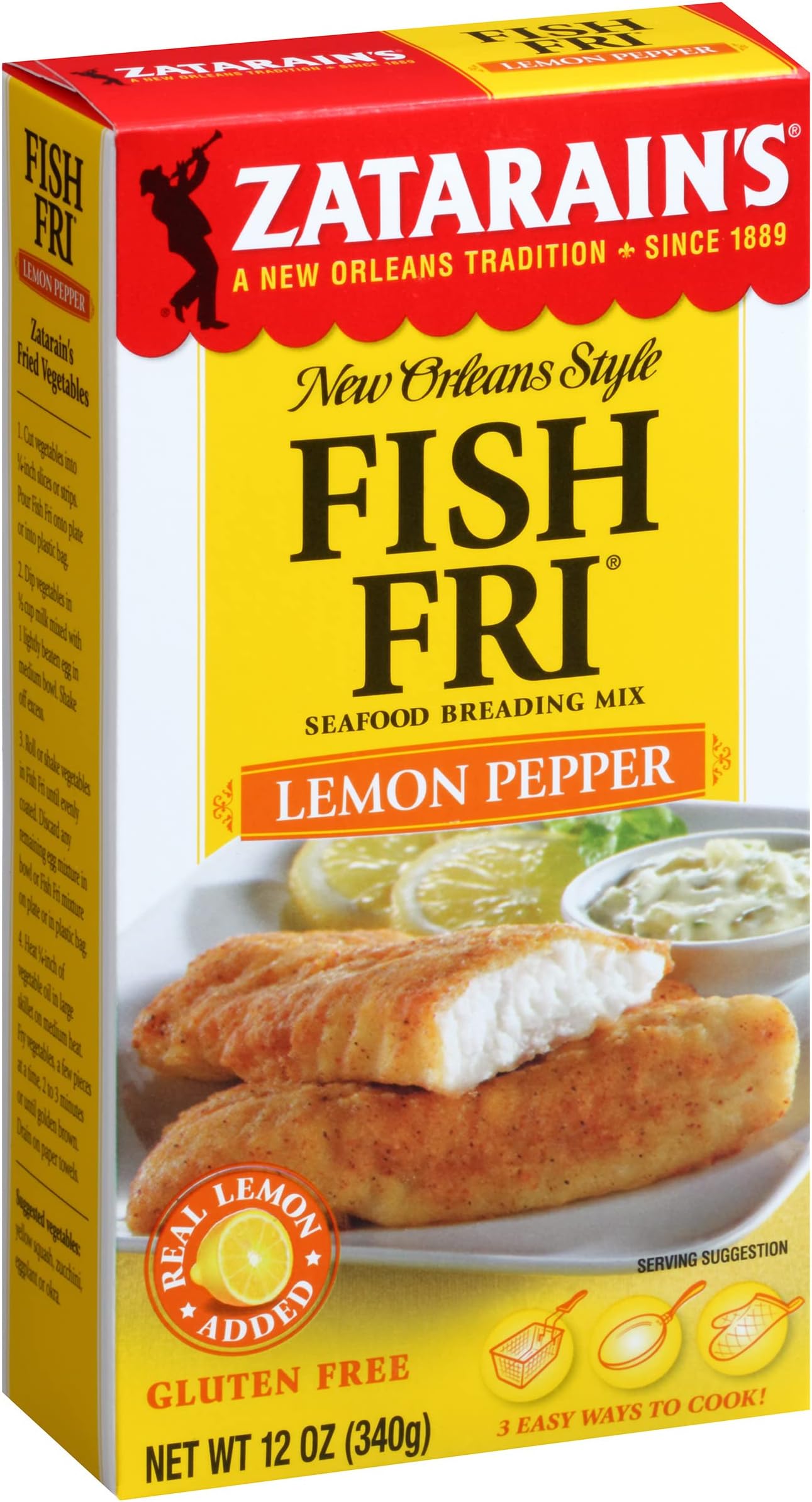 Zatarain's Lemon Pepper Fish Fri, 12 oz