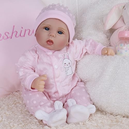 Miniatura 7 de Milidool Muñecas de bebé Reborn de 18 pulgadas, muñeca realista de bebé recién nacido, muñecas de silicona de aspecto real, con accesorios completos