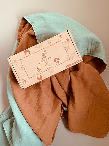 Miniatura 6 de LEYL&ARI Manta básica para niños pequeños, mantas de muselina para niños y niñas, manta de verano para niños pequeños, colcha reversible para bebé,