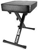 RockJam Premium Adjustable Padded Keyboard Bench or Piano Stool with Lessons.