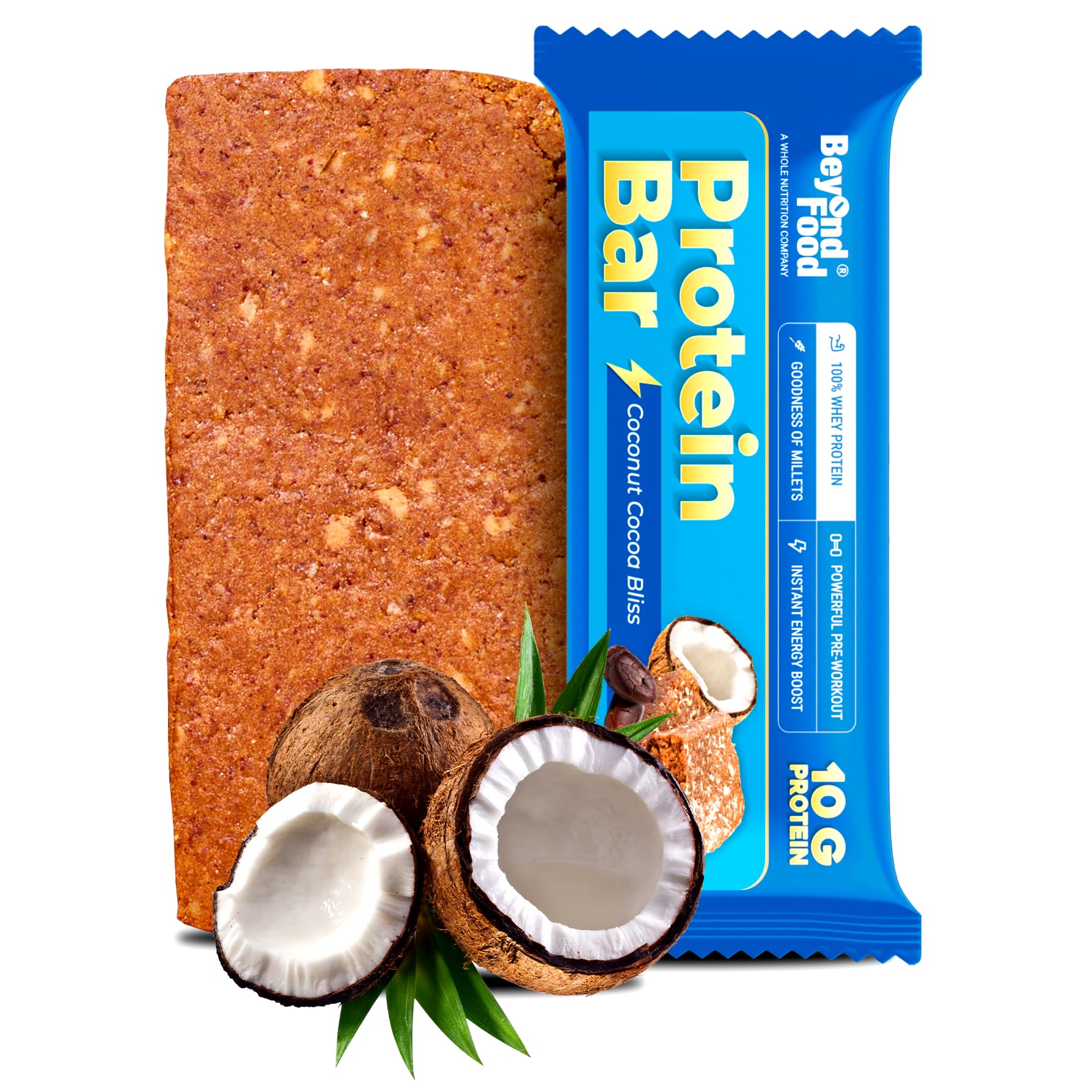 Beyond Food Protein Bars - Whole Nutrition Snack - 100% Whey Protein, 10g of Protein Per Bar - Natural Flavor & Soft Texture - Ideal for Pre & Post Workout - Coconut Cocoa Bliss - Pack of 9 (B0D33KX7R6) Amazon Price History, Amazon Price Tracker