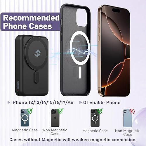 Miniatura 5 de Estación de carga inalámbrica 3 en 1 10000mAh Soporte de cargador de banco de energía extraíble para iPhoneApple WatchAirpods - Batería magnética