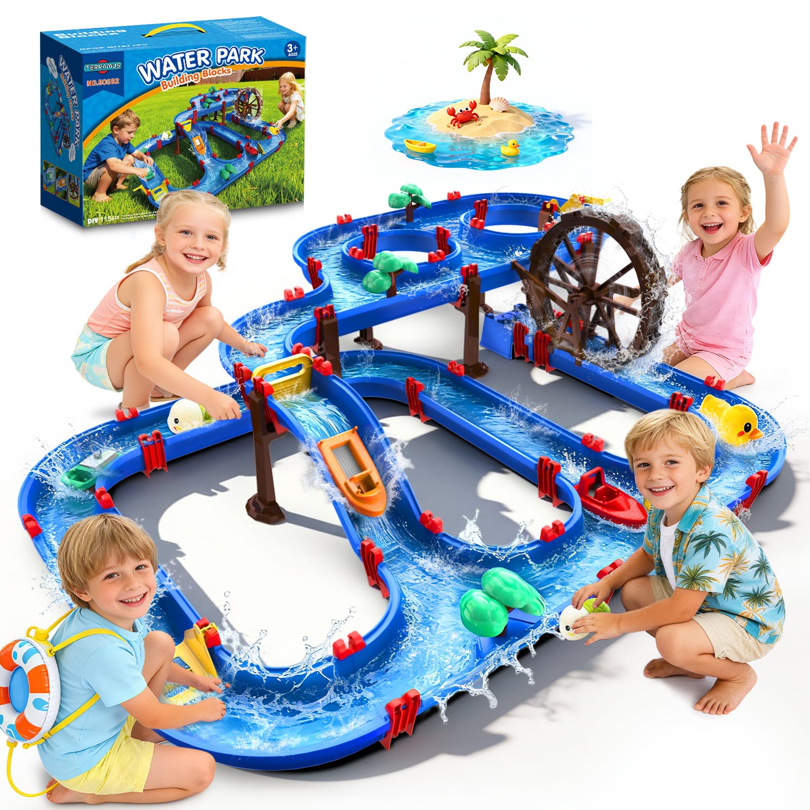 Photo 1 of TERRAMUS 2-Tier Water Table Playset with Waterwheel
