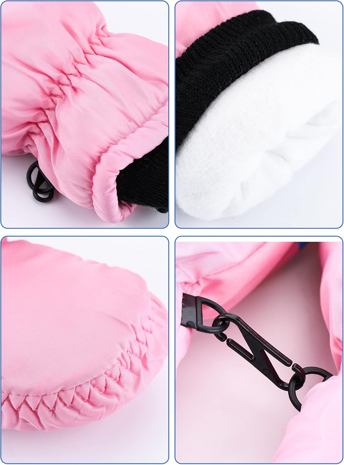 SATINIOR 6 Pairs Kids Winter Snow Mittens Gloves Waterproof Toddler Children Warm Baby Ski Gloves for Cold Weather - Image 3