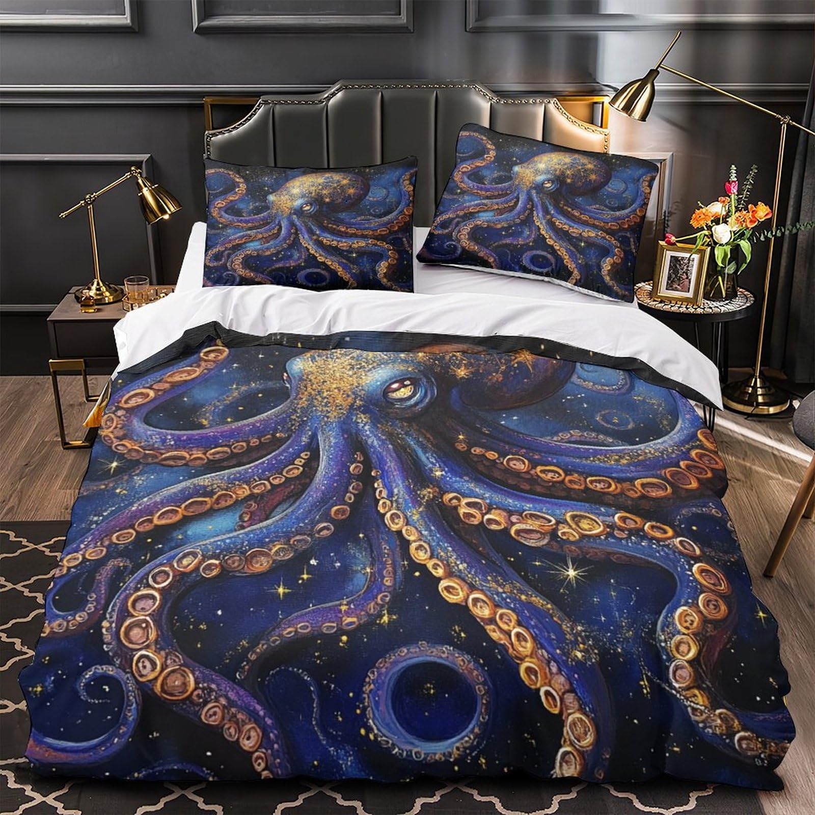 Parure housse de couette pieuvre 3D le cadeau ideal pour passionnes d ocean