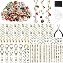 DIY Key Ring Making, 316 Pieces Key Rings DIY Set, Key Ring Kit, Craft Accessories, for Bags, Keyrings and Jewellery Making