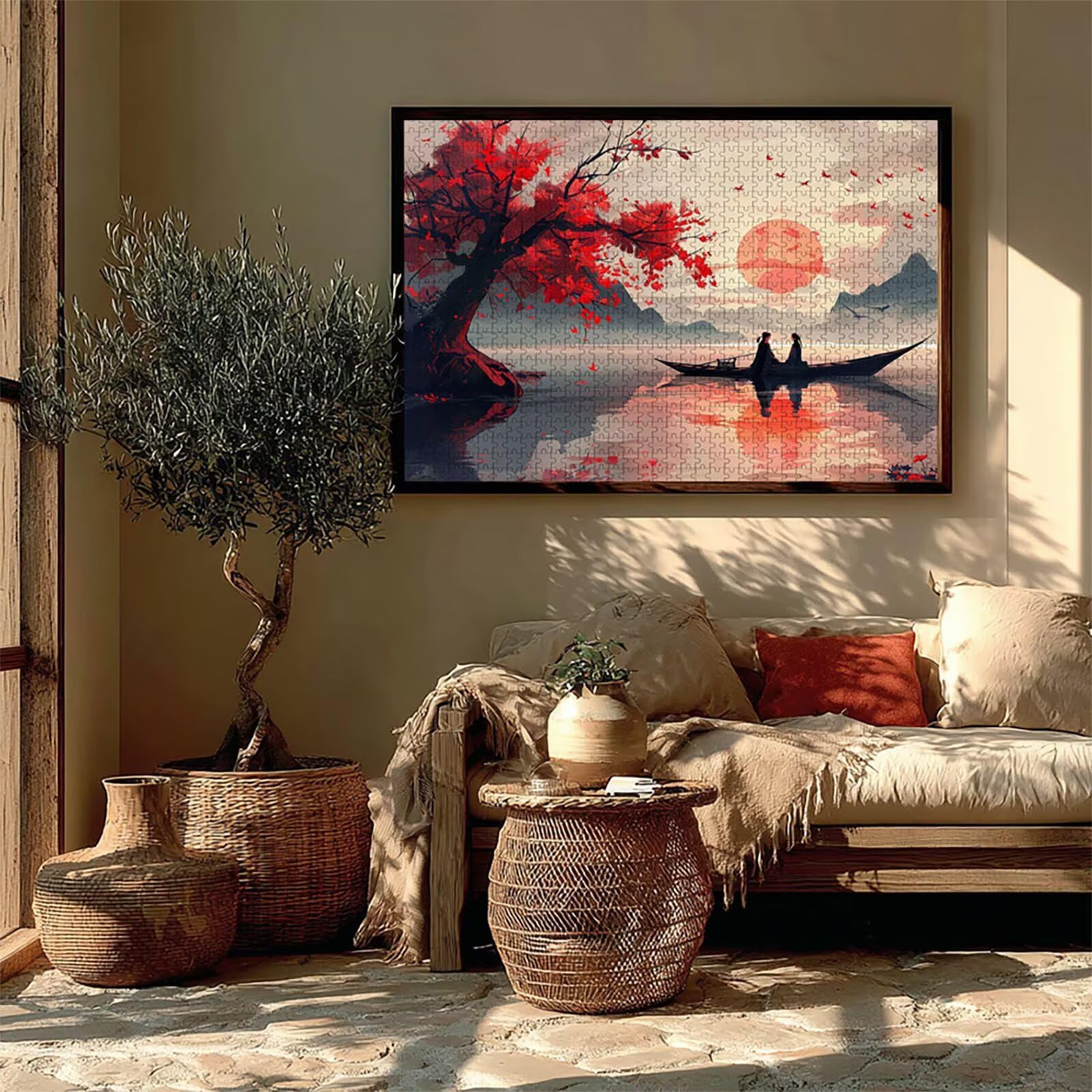 Drzewo Puzzle 5000 elementów dla dorosłych, drewniane puzzle 156 x 105 cm, gra edukacyjna dla dorosłych z wykwintnym pudełkiem do pakowania, kolekcja relaksująca gra, prezent dla dziewczyny, dekoracja