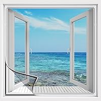 UtauHom Magnetic Fly Screen for Windows,Mosquitoes Net for Windows Max Size 51” x 59”，Fiberglass Mesh Easy Installation...