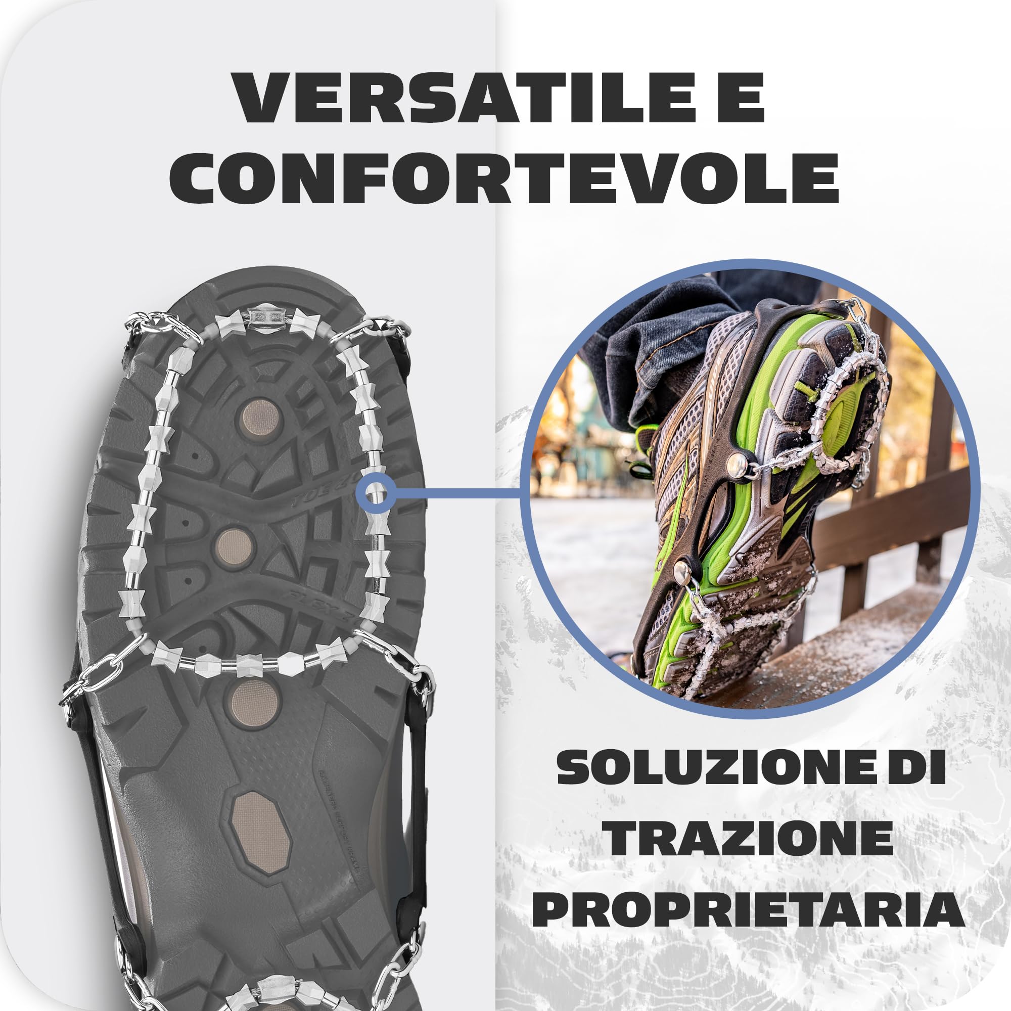 YakTrax Catene Diamond Grip Tacchetti da Escursionismo a trazione Pesante, Maglie saldate TIG durevoli, forniscono trazione su Ghiaccio e Neve, Nero,