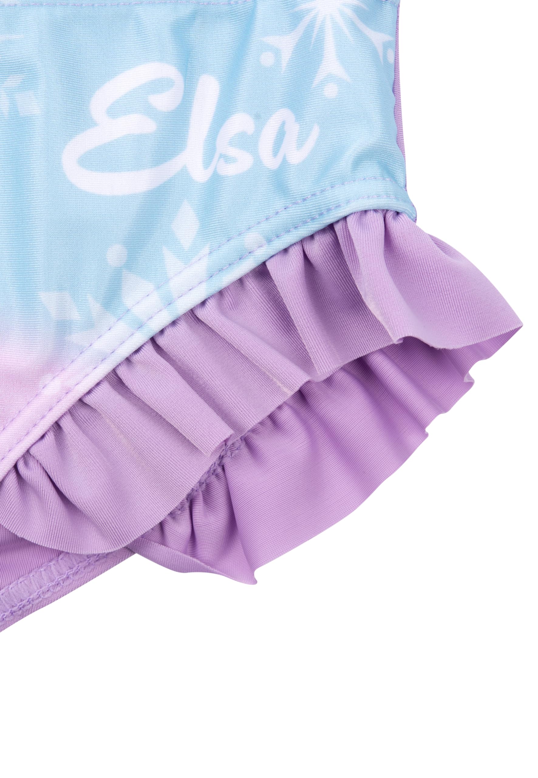 Disney Królowa Lodu Bikini z falbankami dla dziewczynek - Elsa Kraina Lodu Dwuczęściowy strój kąpielowy dla dzieci fioletowy