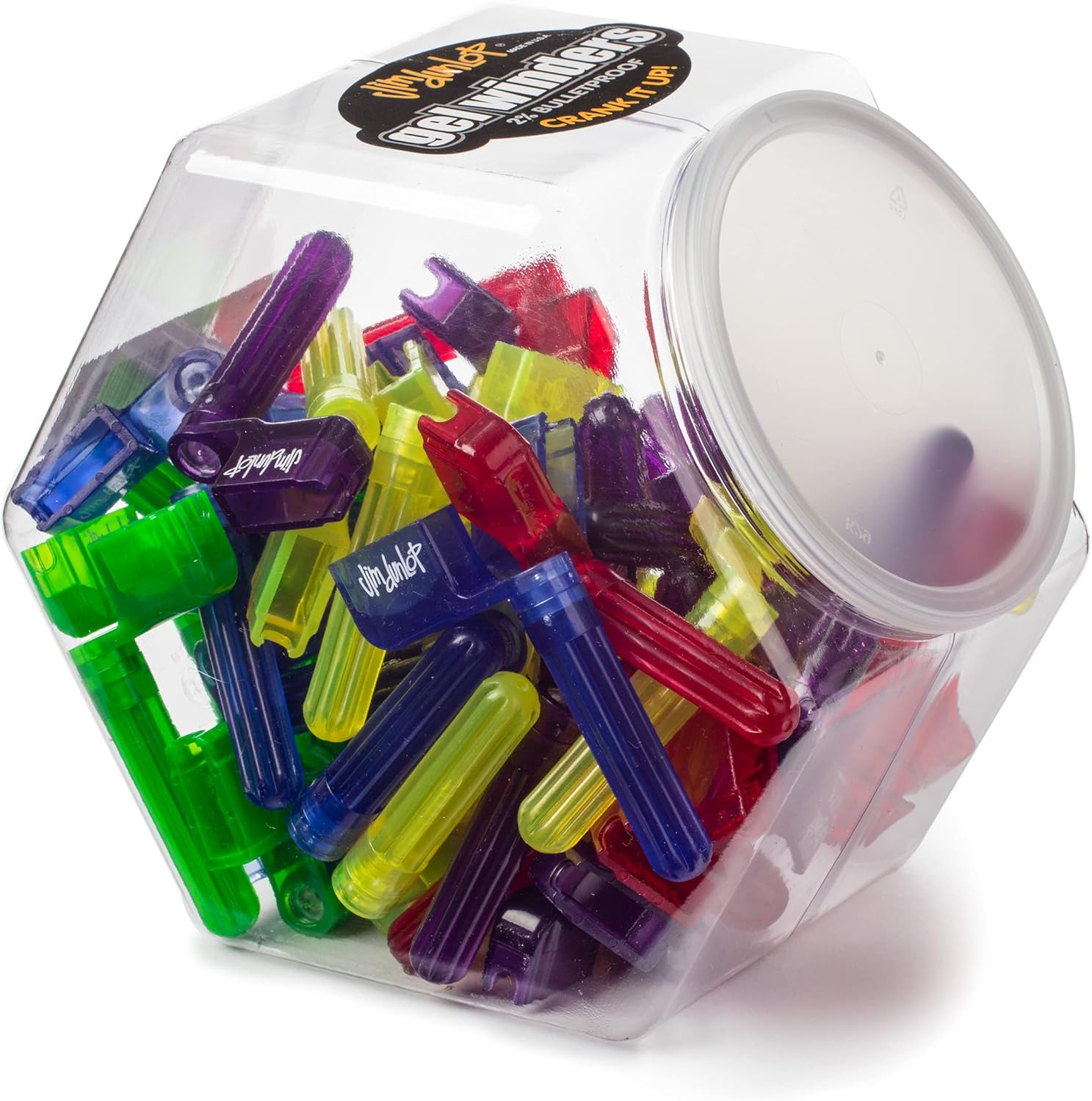 Jim Dunlop 101 Gel Pegwinders, Assorted Colors, 50/Jar