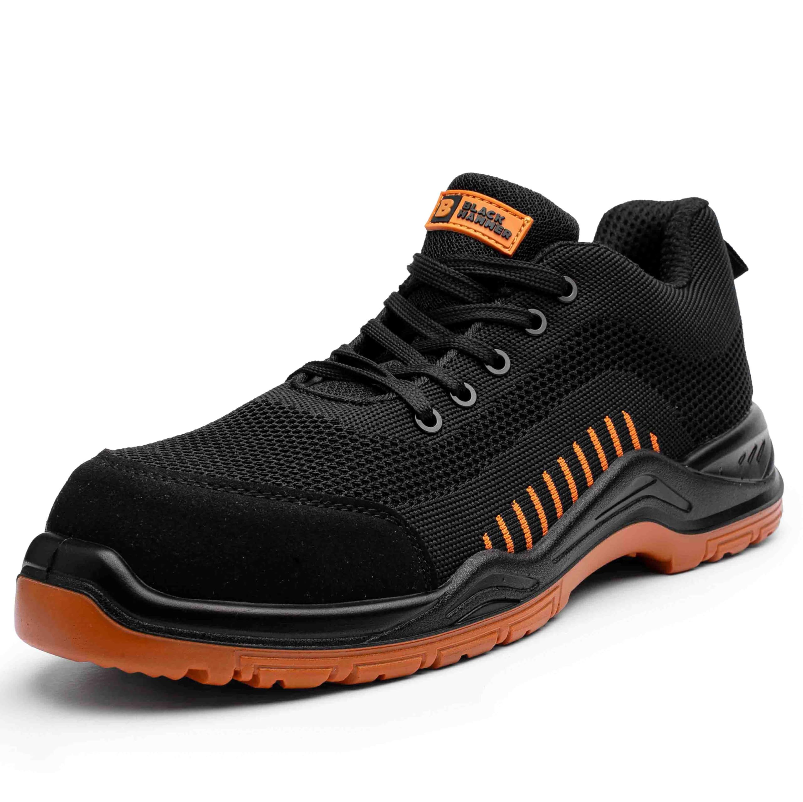 Black Hammer 2222 Men's S1P SRC Water-Resistant Composite Shoes 9 UK B-Org