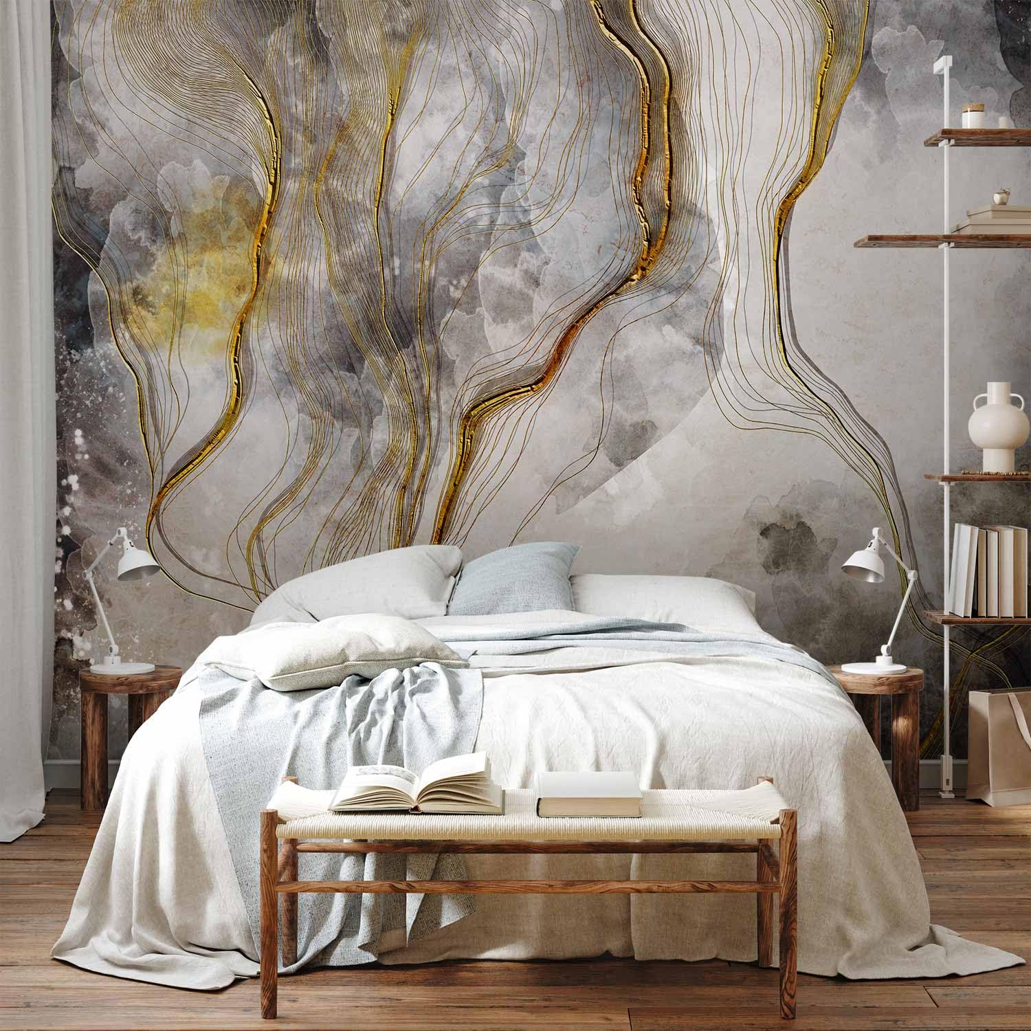 murando - Carta da Parati Moderna Spessa per Cameretta, Marmo 3D 400x280 cm | Fotomurali in TNT, Spessore Maggiore, Decorazione da Muro XXL, Poster Giganti da Parete, Astratto, Produzione Europea