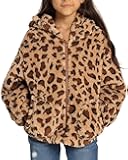 Girls Fleece Jacket Zip Up Sherpa Coat Kids Fall Hoodie Fuzzy Sweatshirt Size 5-14