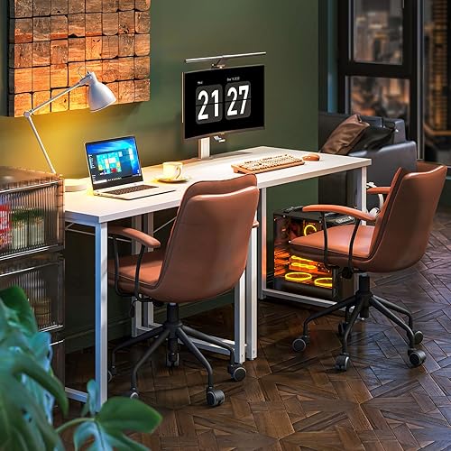 Miniatura 78 de Coleshome - Escritorio para computadora, de 32 pulgadas, estilo moderno y sencillo, para oficina en casa, escritorio estudiantil para escribir,