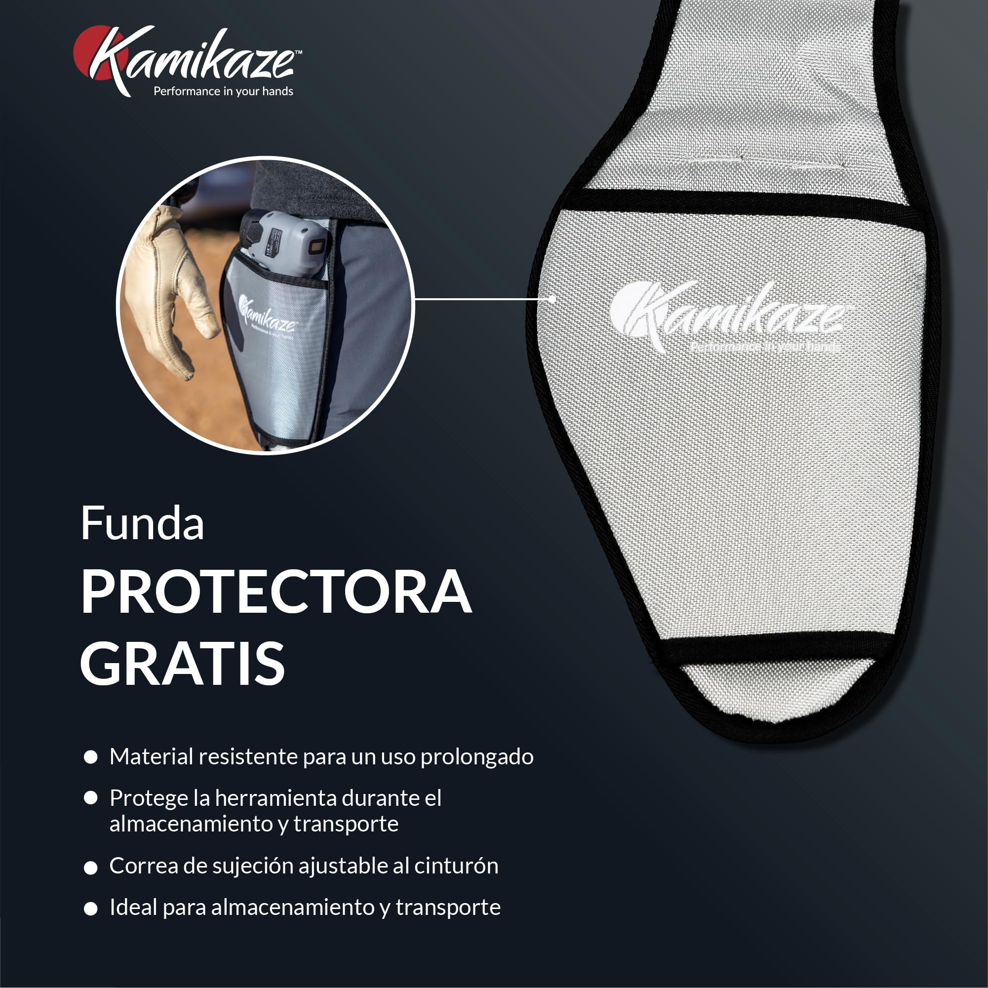 KAMIKAZE KV295 Tijera de Poda Eléctrica Profesional para Viña y Árboles Frutales, Corte 25 mm, 14,4V, 2,5Ah, Autonomía 6 Horas