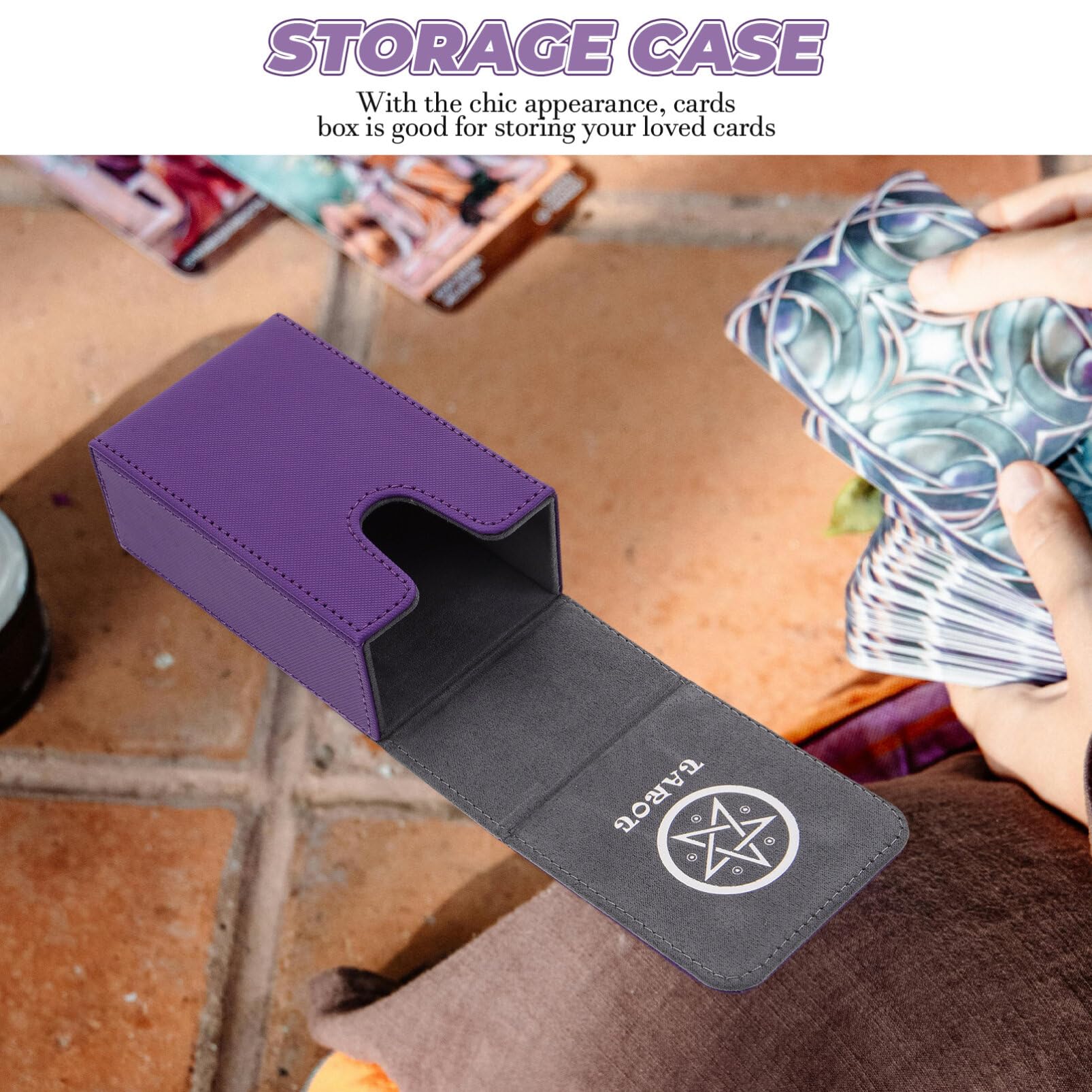 Custodia per Carte dei Tarocchi Portatile con Coperchio Magnetico