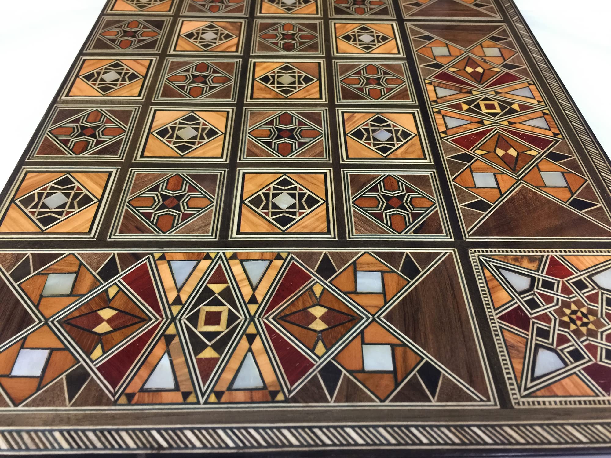 Novità 50 x 50 cm, in legno originale Backgammon Tavla/scacchi DAMA BK, 512F con 30 mattoncini in legno Backgammon e scacchi in legno KH 95 mm