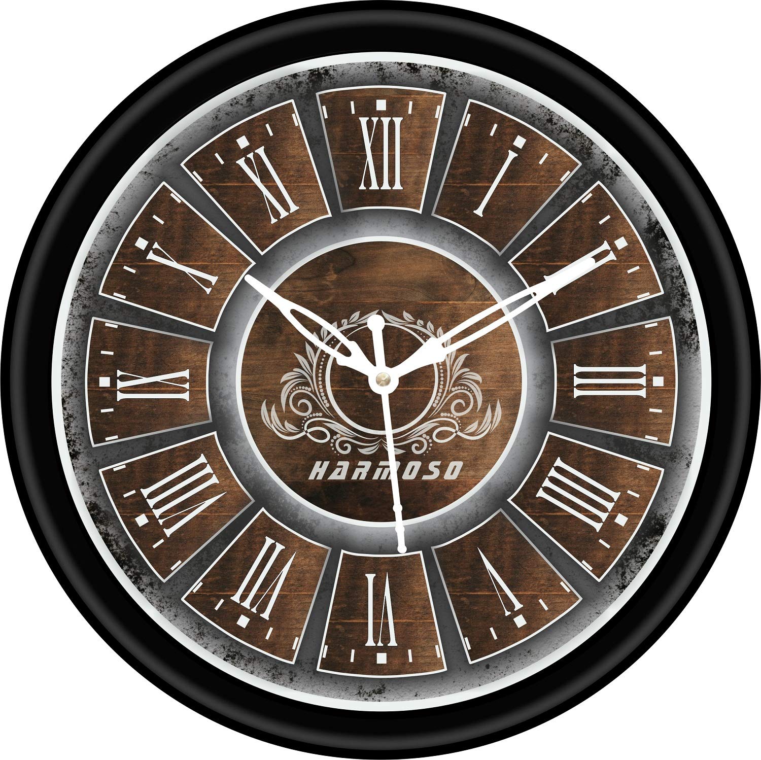 Harmoso Products Analog Wall Clock - 10 Inch Quality Quartz Battery Operated Round Easy to Read Home_Office_Classroom_School Clock (Multicolor) (Multicolor) (Brown) (B08Y7WWP22) Amazon Price History, Amazon Price Tracker