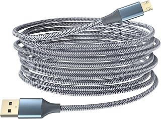 Extra Long Micro USB Cable 5M,PS4 Controller Charger Cable USB A to Micro Cable Premium Braided Charger Cord,for Samsung S7/ S6/ S5,PS4,Kindle Fire,Fire HD tablet,Xbox,Nexus,Sony Phone and More
