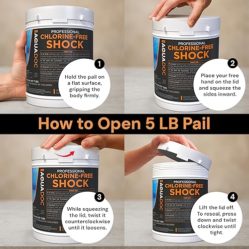 Miniatura 6 de Aquadoc - Choque de spa sin cloro para bañera de hidromasaje, tratamiento sin cloro y golpes mejorados para ayudar al bromo, oxidante adecuado, 5