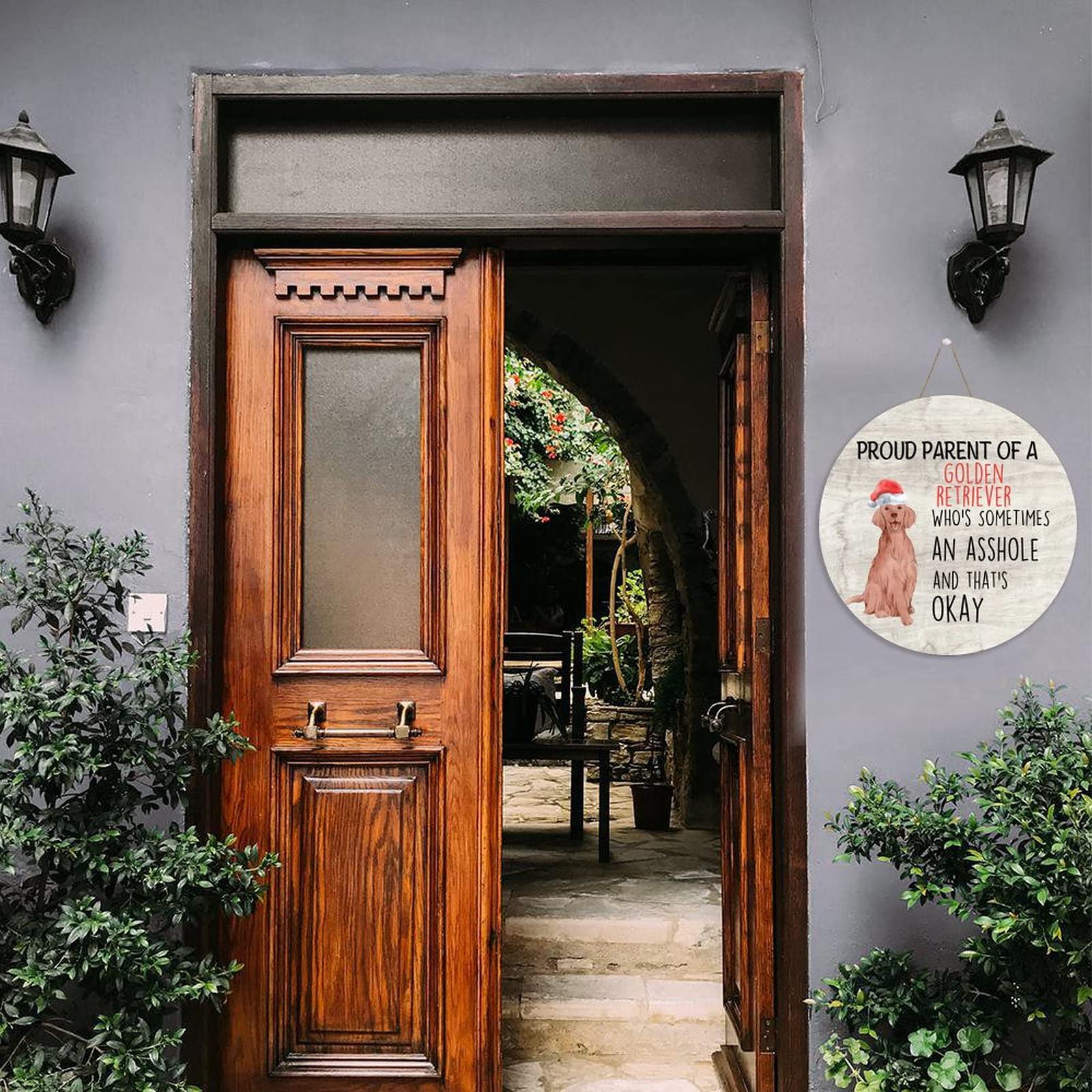 Baby It's Cold Outside Personalized Door Hanging, Door Décor for Christmas