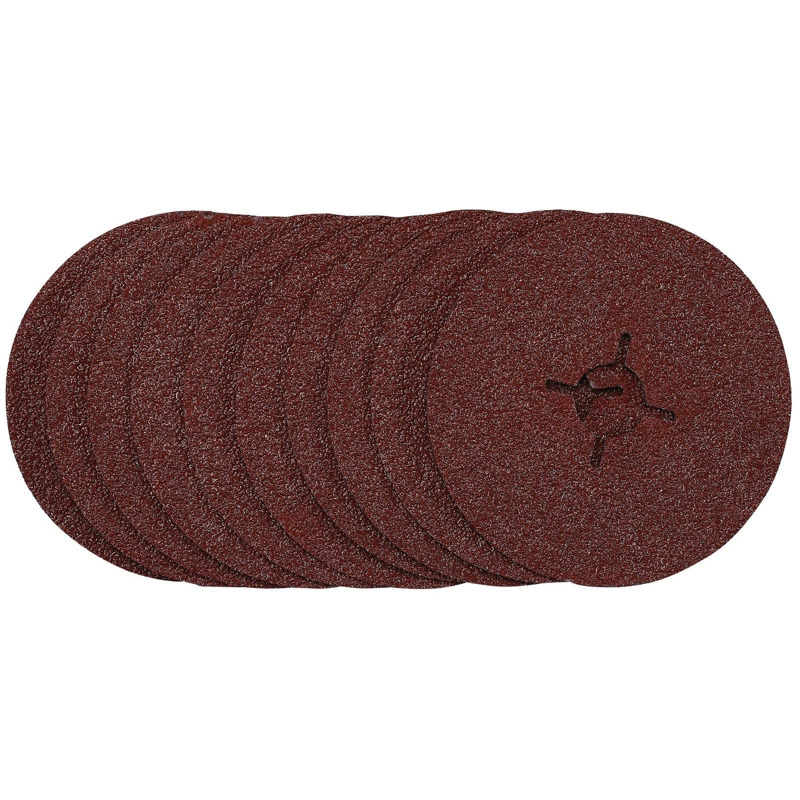 Draper 68377 Fibre Sanding Discs, 115mm, 36 Grit (Pack of 10)
