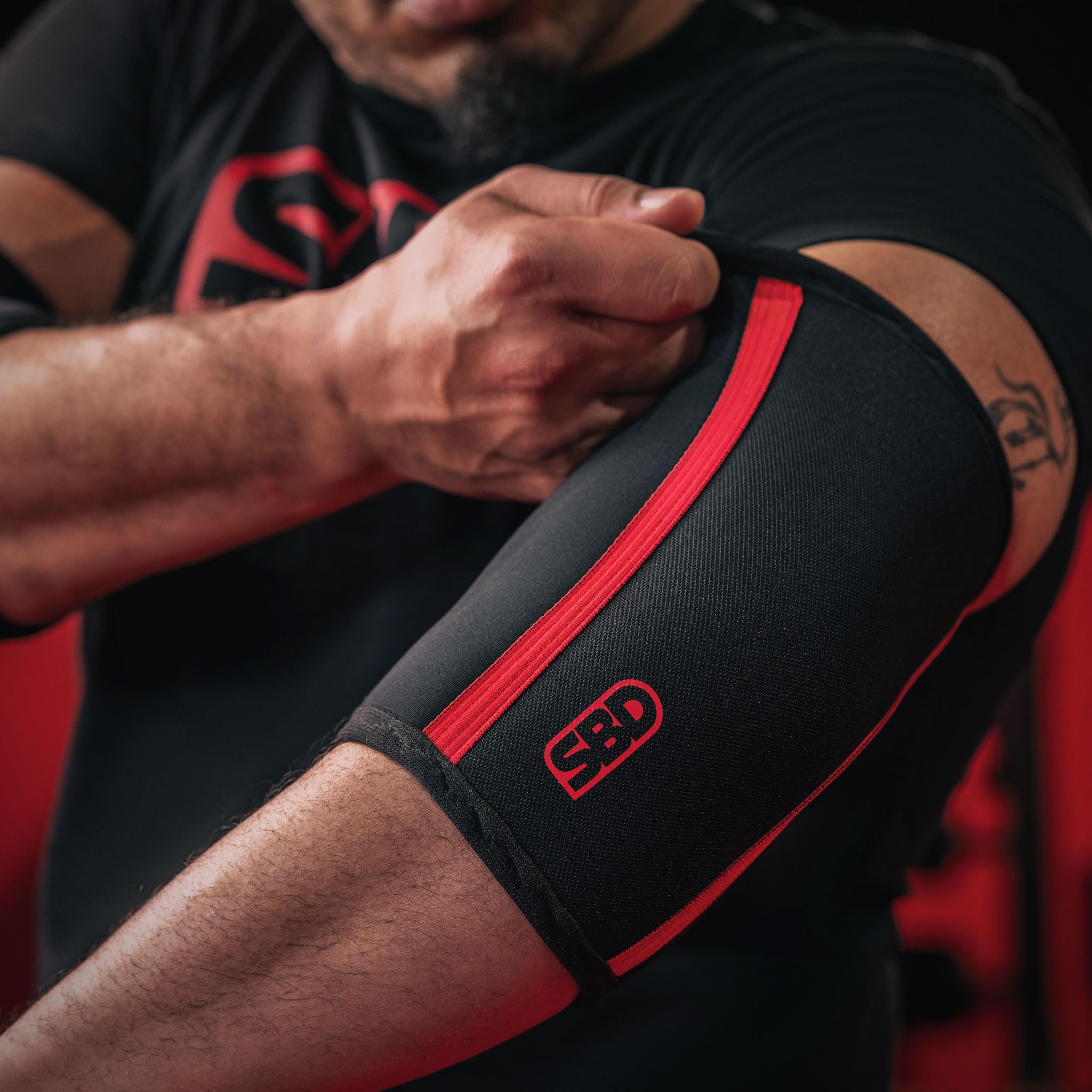 SBD Elbow Sleeves S 黒/赤 SBD Elbow Sleeves – Maximum Support & Compression with Full