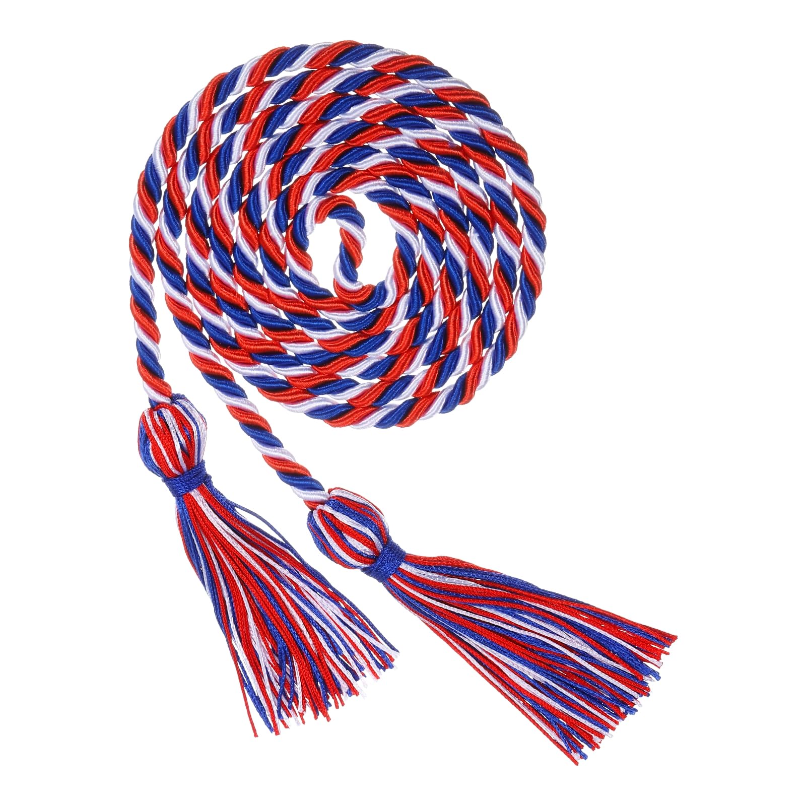Uxcell Graduation Honor Cords 2Pcs - 67 Inch Sky Blue Polyester Braided Cord With Tassels