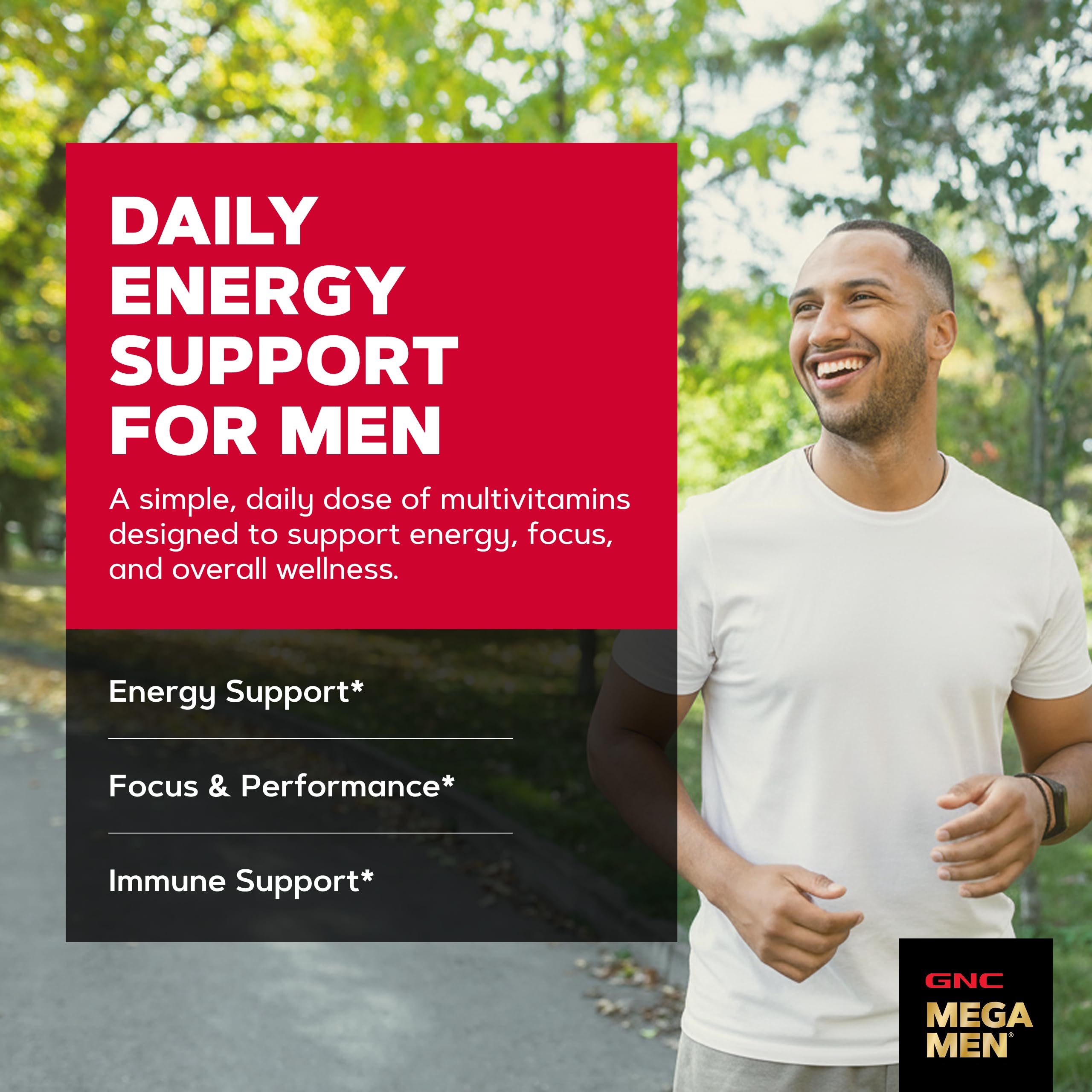 GNC Mega Men Energy & Metabolism Multivitamin for Men, 180 Count — Amazon image 2