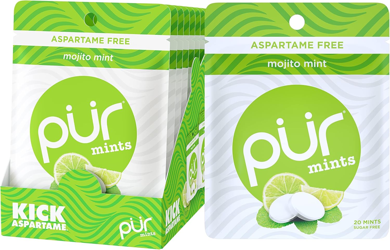 PUR Mints Aspartame Free Mints 100 Xylitol Sugar Free, Vegan