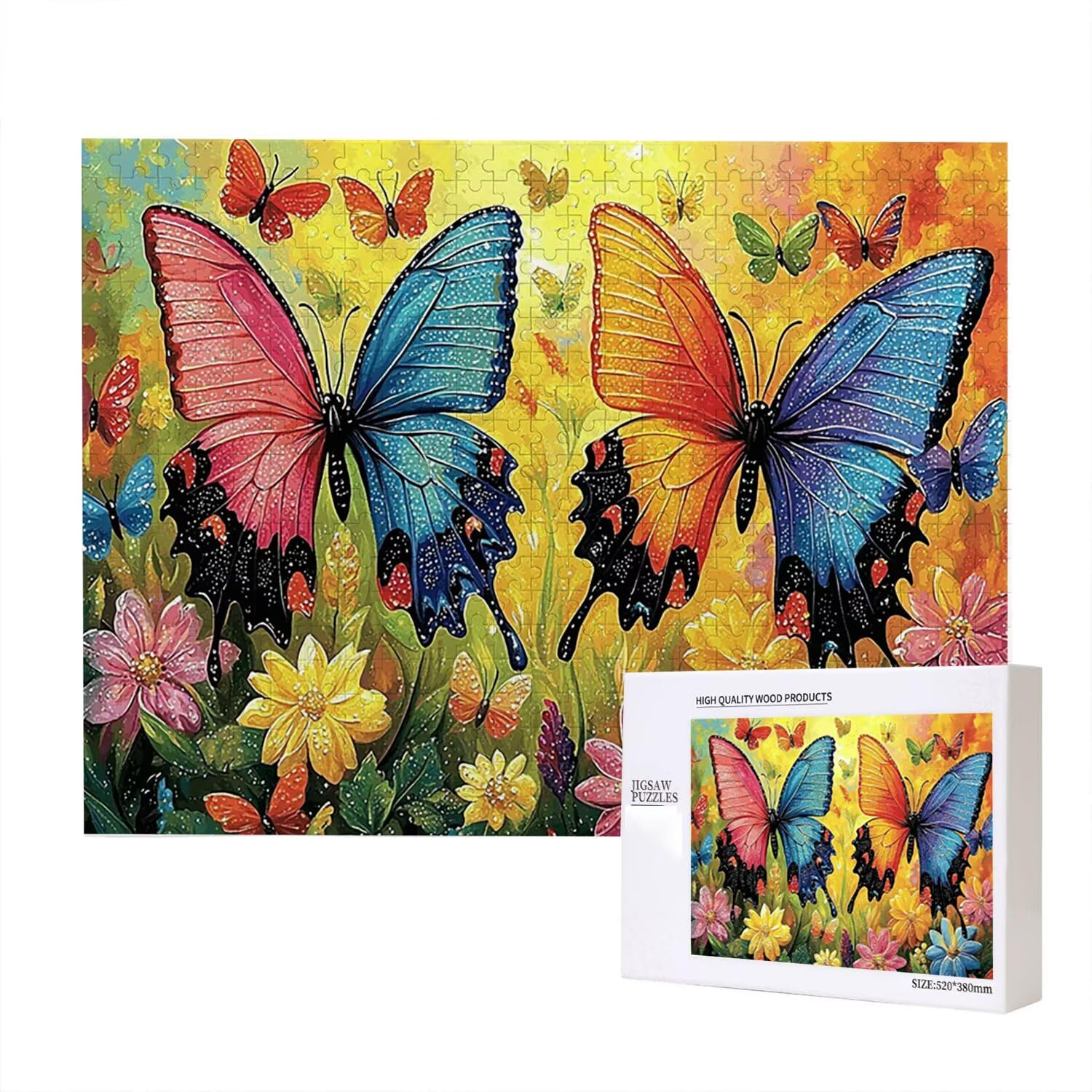 Jigsaw Puzzle, 5000 Pezzi Puzzle Classici, Farfalla Puzzle Rilassamento Intelligence, Mpossibile Difficile Puzzle Impegnativo per Adulti Puzzle Gioco Familiare, Regalo per Amore Amico Colorato fr01027