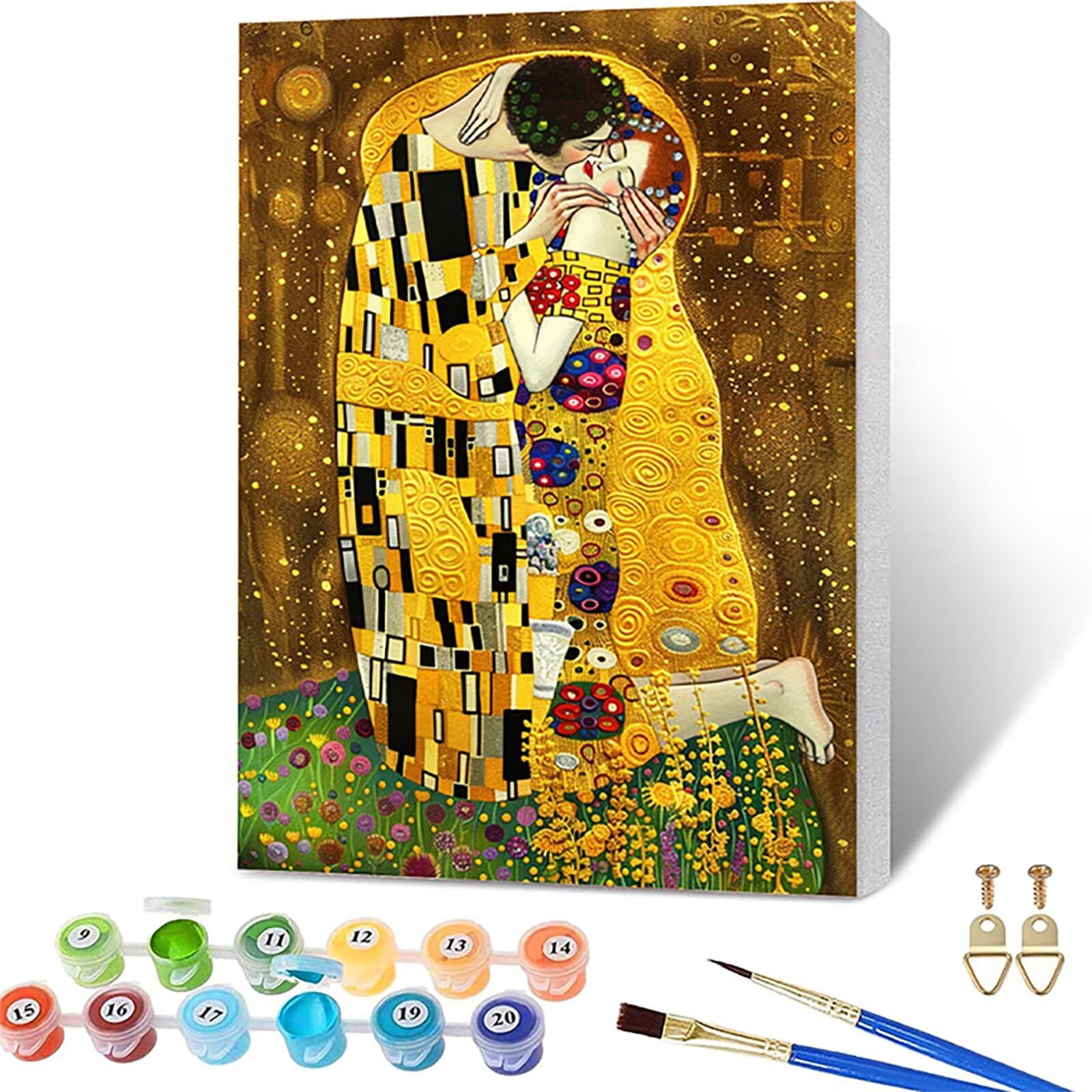 Kiss Paint by Numbers for Adults with Frame, Abstract Paint by Numbers Kits, Easy Painting Kits for Adults & Beginners with Brushes and Acrylic, for Home Wall Decor, Gifts for Women, 40x54in P-9373