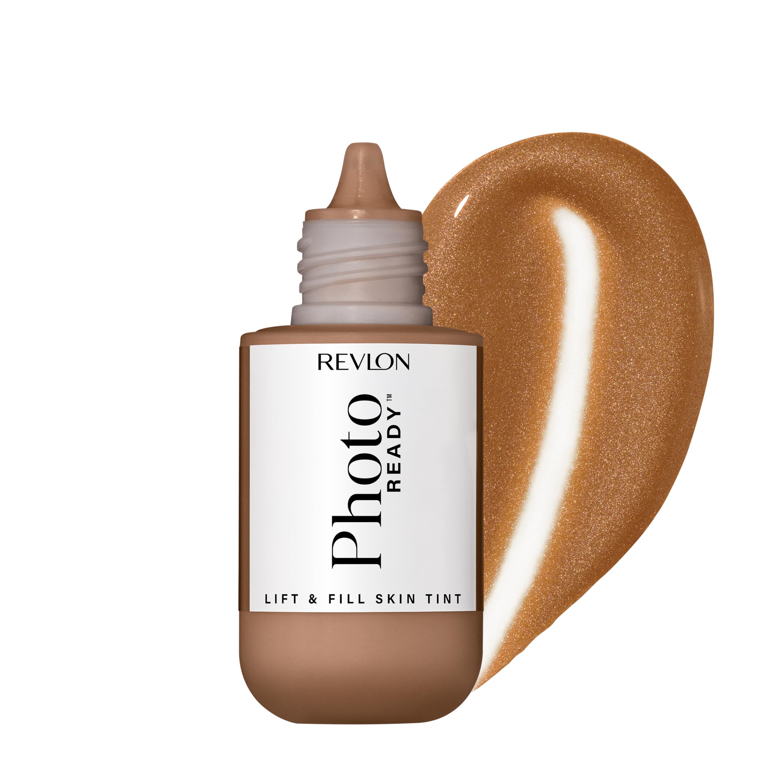 Revlon PhotoReady Lift & Fill Skin Tint, Dewy Foundation with Sheer Buildable Coverage, Lightweight & Hydrating, 160, 1 fl oz