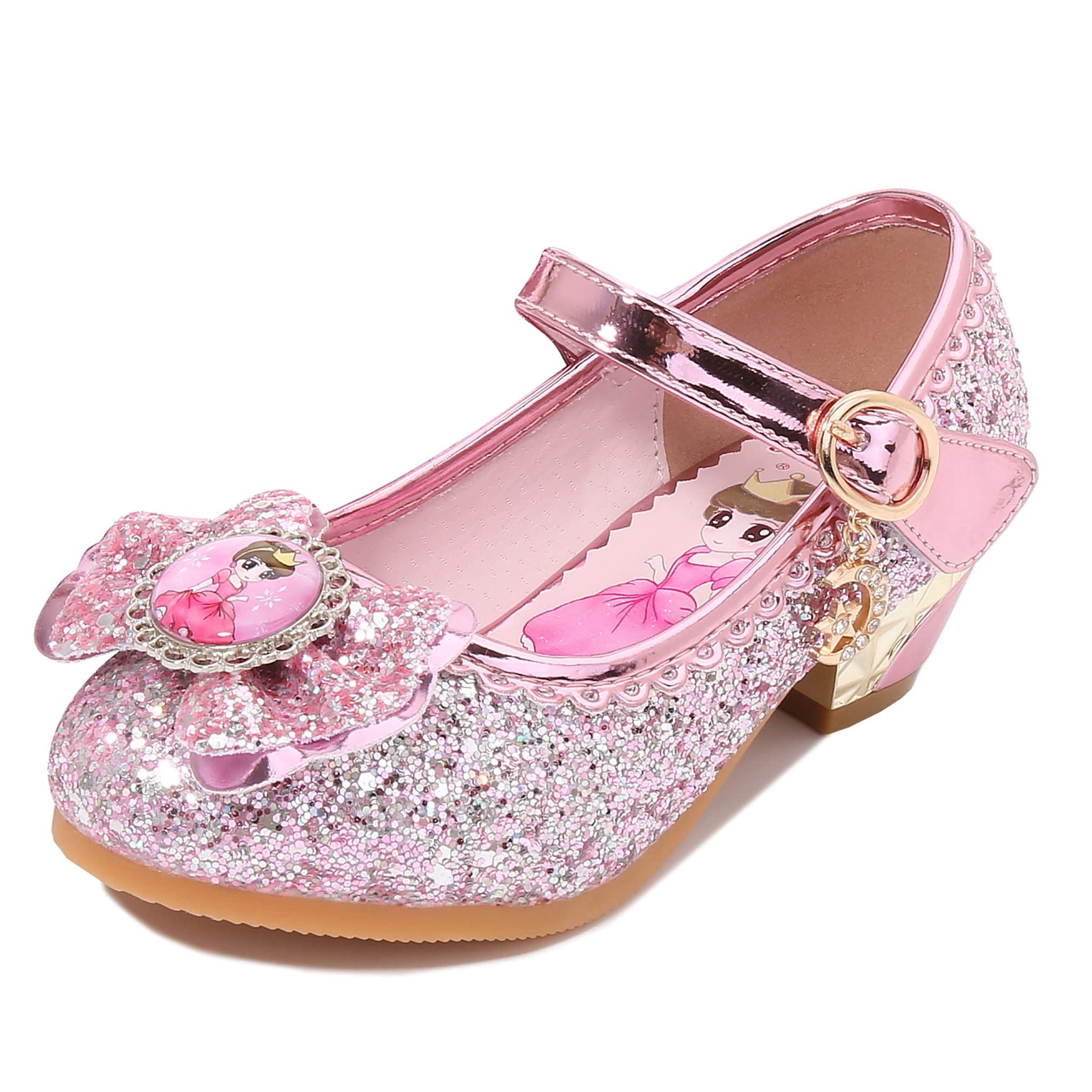 New front Principessa Scarpe Festive Scarpe col Tacco da Principessa per Bambina Buona qualità Partito Scarpe Principessa Scarpe Eleganti