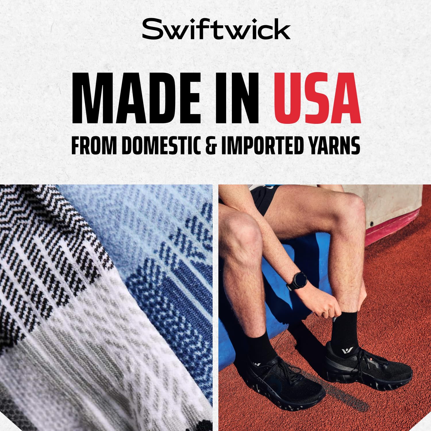 Swiftwick - Calcetines de correr y ciclismo ASPIRE Two, ligeros, ajuste de compresión