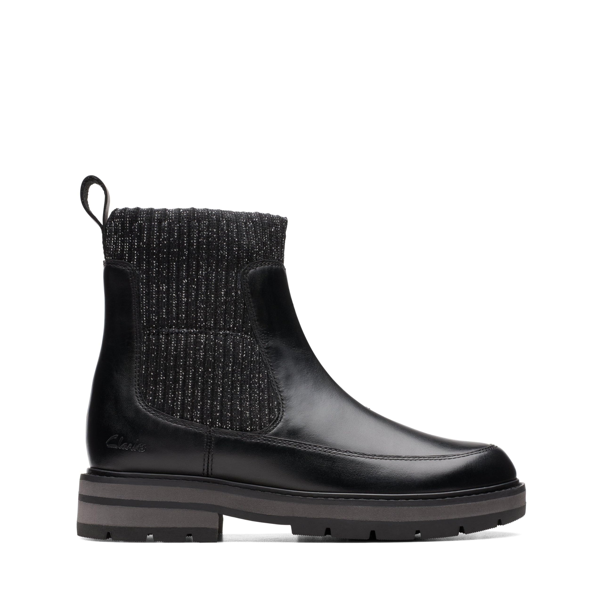 Clarks Girls Nova Tale Half Length Boots, black, 8.5 UK